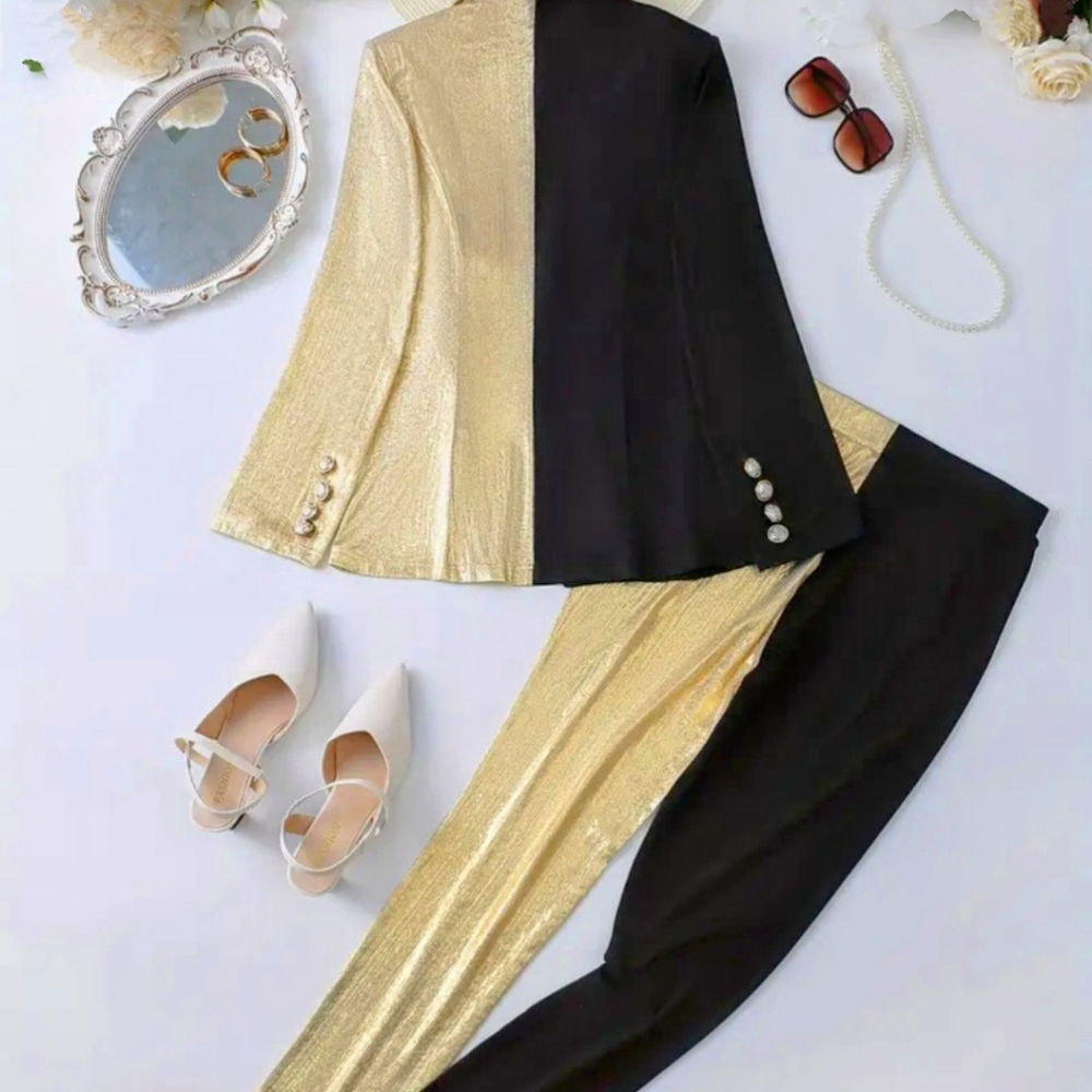 Elegant Color BlockTwo-piece Set